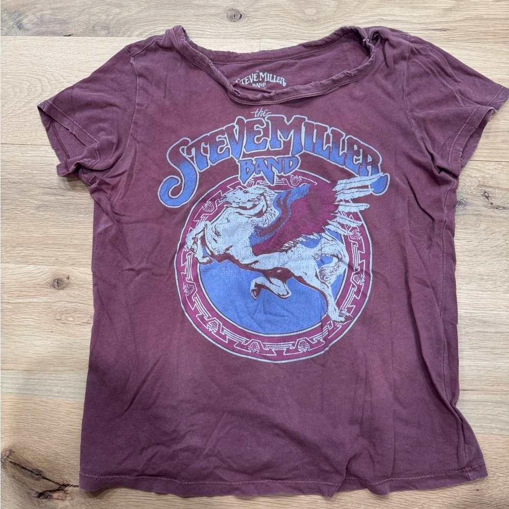 Steve Miller Band Graphic Tee- Maroon